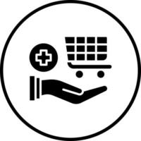 médico comercio electrónico proporcionar vector icono estilo