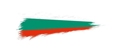 Flag of Bulgaria in grunge brush stroke. vector