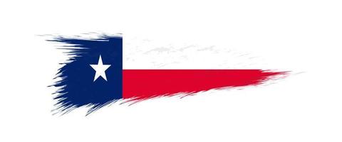 Flag of Texas US State in grunge brush. vector