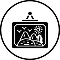 Desert Landscape Vector Icon Style