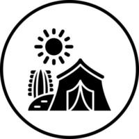 Desert Camp Vector Icon Style