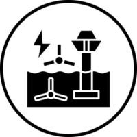 Tidal Power Vector Icon Style