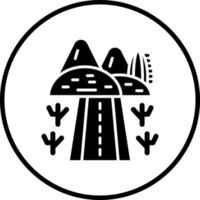 Desert Road Vector Icon Style