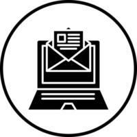 E Newsletter Vector Icon Style