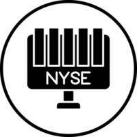 bolsa de Nueva York vector icono estilo