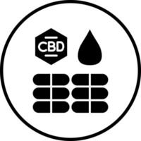 bio cbd por cápsula vector icono estilo