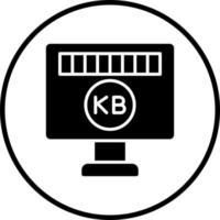 kilobyte vector icono estilo