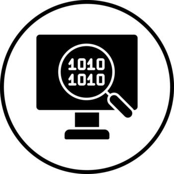 binario vector icono estilo