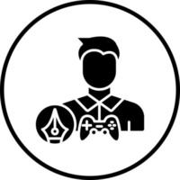 Game Designer Male Vector Icon Style