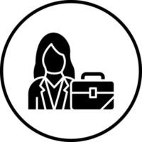 Businesswoman Vector Icon Style