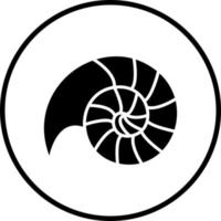 espiral cáscara vector icono estilo