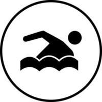 Person Swimming Vector Icon Style