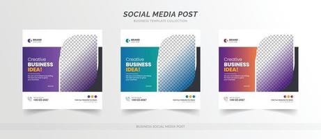 Digital business marketing social media post banner template vector