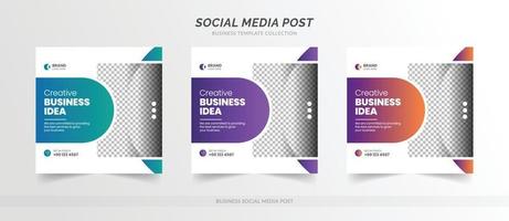 Digital business marketing social media post banner template vector