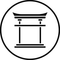 Torii Gate Vector Icon Style