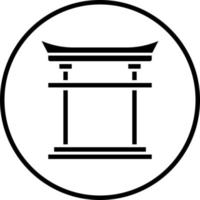 Torii Gate Vector Icon Style