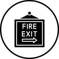 Fire Exit Vector Icon Style