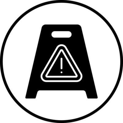 Wet Floor Vector Icon Style