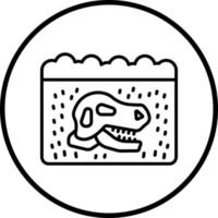 Fossils Vector Icon Style
