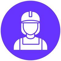 Factory Worker Woman Vector Icon Style