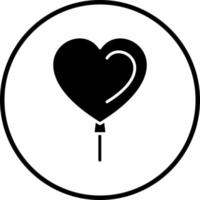 corazón globo vector icono estilo