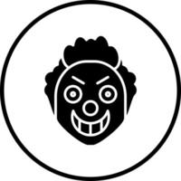 Scary Clown Vector Icon Style