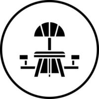 Picnic of Table Vector Icon Style