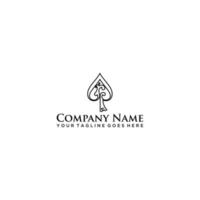 RP letter with ace logo vector graphic outline minimalist