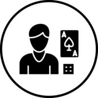 Gambling Addiction Vector Icon Style