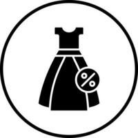 Dress Discount Vector Icon Style