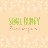 Joyful Happy Easter hand-drawn lettering for greeting cards, social media posts, stickers. Colorful candy pastels spring vector illustration in flat style.