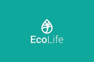 Natural care healthy modern and unique environmental logo vector