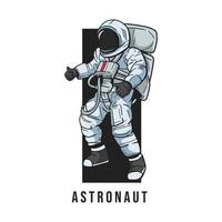 astronauta en traje espacial. vector ilustración