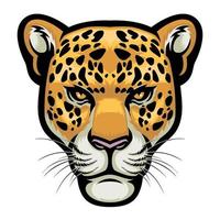 leopardo cabeza mascota diseño vector