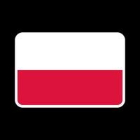 Poland flag, official colors and proportion. Vector illustration.