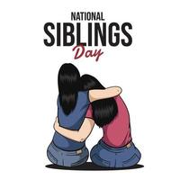 vector graphic of siblings day good for siblings day celebration.