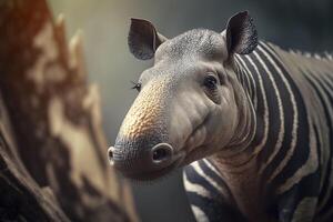 Tapir close-up. . photo