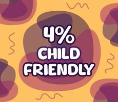 square shape banner vector, illustration of GMO percentage. interesting gradation design with child theme. vector