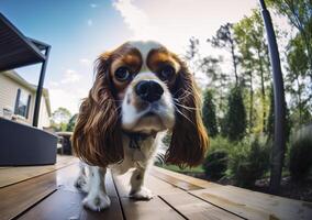 caballero Rey Charles spaniel. generativo ai. foto