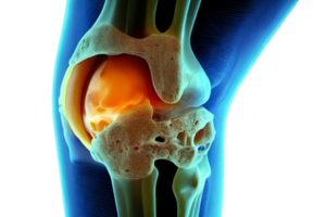 Knee meniscus, knee injury. Transparent Background. png