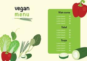 vegano menú en verde antecedentes vector