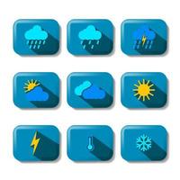 Weather icons Set. Weather forecast icon set. Vector illustration.