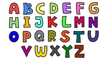 vistoso mayúscula alfabeto en blanco antecedentes ilustración para plantilla, diseño, fondo de pantalla, impresión vector