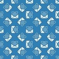 Letter in Envelope vector colored seamless pattern