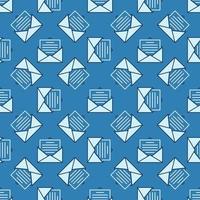 Letter in Envelope vector colored seamless pattern