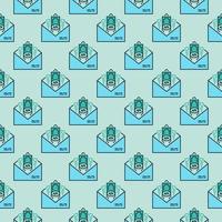 Money in Envelope vector Dollar Bribe colored seamless pattern