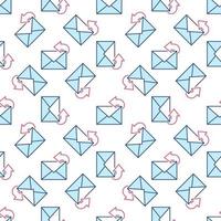 Reply to Email Message vector colored seamless pattern