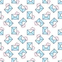 Reply to Email Message vector colored seamless pattern