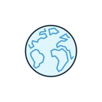 Vector Earth Globe concept colored icon or symbol