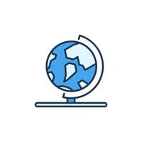 Vector Earth Globe on Stand concept colored simple icon or sign